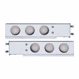 Stainless Spring Loaded Light Bar w/ Round Cutout - 3 3/4" Bolt Pattern