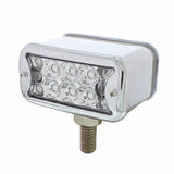 10 LED Dual Function T Mount Reflector Double Face Light w/ Bezel - Amber & Red LED/Clear Lens