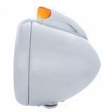 Stainless Steel Guide 682-C Headlight No Bulb & Original Style LED Signal-Amber Lens
