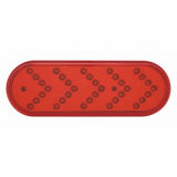 35 LED Reflector Oval Sequential Turn Signal Light - Red LED/Red Lens