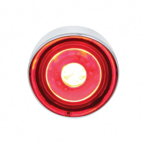 3 High Power LED 1” Clearance/Marker Light with Visor - Red