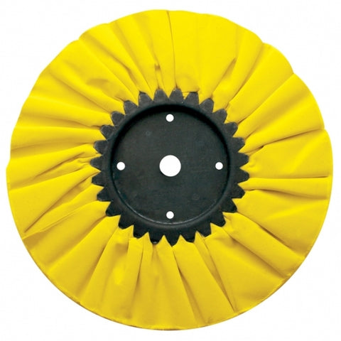 10" Yellow Treated Airway Buff - 5/8" & 1/2" Arbor