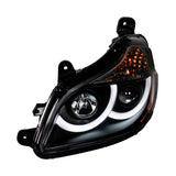 "Blackout" Projection Headlight With LED Position Light For 2013+ Kenworth T680