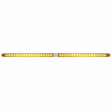 Dual 14 LED 12" Reflector Light Bars w/ Bezel - Amber LED/Amber Lens