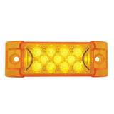 13 LED Reflector Rectangular Clearance/Marker Light - Amber LED/Amber Lens