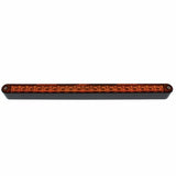 19 LED 12" Reflector Light Bar with Black Housing - Amber LED/Amber Lens