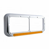 Sequential LED Dual Headlight Bezel (Passenger) - Amber LED/Amber Lens