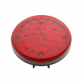 Chrome 1 Piece Rear Light Bar w/ Six 36 LED 4" Lights & Bezels - Red LED/Red Lens