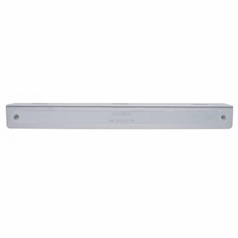 12 3/4" Stainless Light Bracket w/ 14 LED 12" Light Bar - Red LED/Chrome Lens