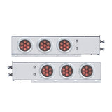 2-1/2" Bolt Pattern Spring Loaded Rear Bar w/6X Competition Series 7 Red LED 4" Light -Clear Lens