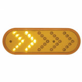 35 LED Reflector Oval Sequential Turn Signal Light - Amber LED/Amber Lens