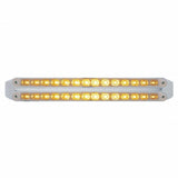 Dual 14 LED 12" Turn Signal Light Bars - Amber LED/Clear Lens