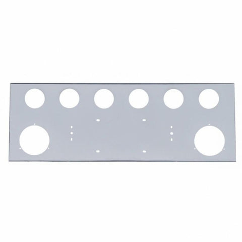 Stainless Rear Center Panel - Four 4" & Six 2 1/2" Light Cutouts
