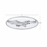 Chrome Oval Emblem - 3D Eagle