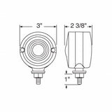 15 LED 3" Dual Function Single Face Light - Amber LED/Amber Lens