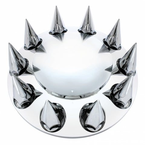 Chrome Dome Front Axle Cover w/ 33mm Spike Nut Cover - Thread-On