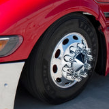 33mm x 3 3/4" Chrome Plastic Dome Nut Cover - Thread-On (60 Pack)