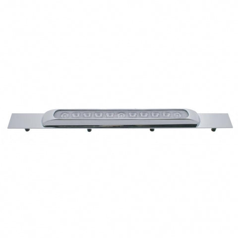 Top Mud Flap Plate w/ 11 LED Light Bar - Red LED/Clear Lens