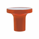 "Trailer" Aluminum Screw-On Air Valve Knob w/Stainless Plaque - Cadmium Orange