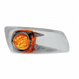 Kenworth T660 Front Bumper Light Bezel w/ 19 LED Watermelon Light (Passenger) - Amber LED/ Amber Lens