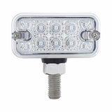 10 LED Dual Function T Mount Reflector Double Face Light w/ No Bezel - Amber & Red LED/Clear Lens