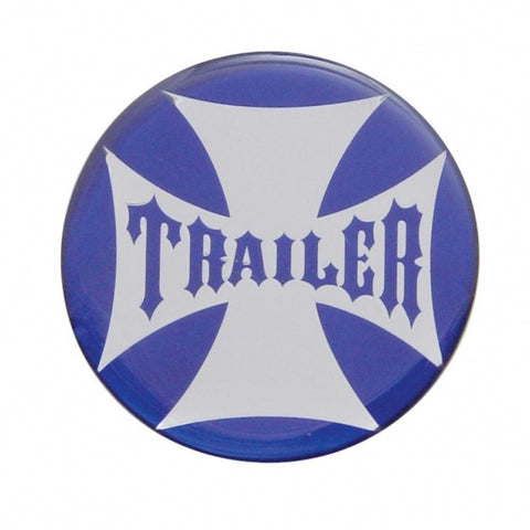 "Trailer" Maltese Cross Air Valve Knob Sticker Only - Blue