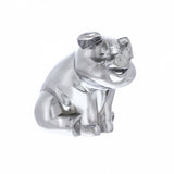 Chrome Sitting Pig Ornament