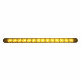 14 LED 12" Turn Signal Light Bar w/ Bezel - Amber LED/Amber Lens
