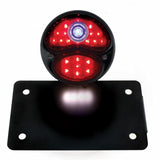 LED 1928 Ford "DUO Lamp" w/Blue Dot, Horizontal Mount w/Black Rim & Housing