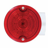 21 LED 3 1/4" Dual Function Harley Signal Light w/Housing - Red LED/Red Lens