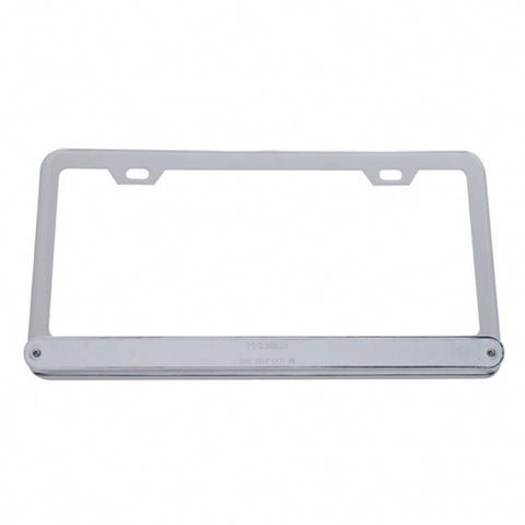 14 LED Light Bar License Frame  - Red LED/Chrome Lens