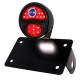 LED 1928 Ford "DUO Lamp" w/Blue Dot, Horizontal Mount w/Black Rim & Housing