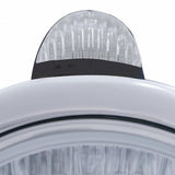 Black Guide 682-C Headlight H4 w/ 10 Amber LED & Dual Mode LED Signal - Clear Lens