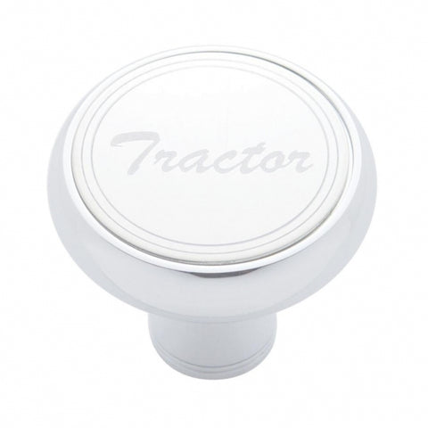 "Tractor" Deluxe Air Valve Knob - Stainless Plaque w/ Cursive Script