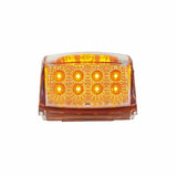 17 LED Reflector Square Cab Light - Amber LED/Clear Lens