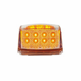 17 LED Reflector Square Cab Light - Amber LED/Clear Lens