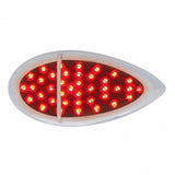 39 LED "Teardrop" Stop, Turn & Tail Light (Flush Mount) - Red LED/Red Lens