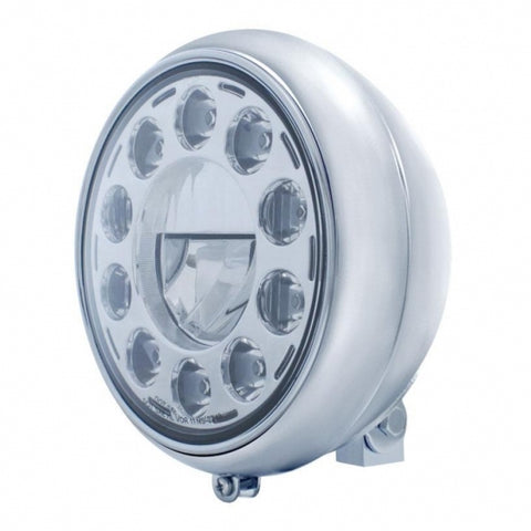 7" Motorcycle Headlight w/11 LED High Power Bulb
