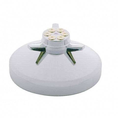 8" Stainless Rear Hub Cap w/ Gun Cylinder Spinner
