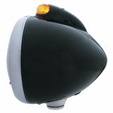 Black Guide 682-C Headlight H4 w/ Amber LED & Dual Mode LED Signal - Amber Lens