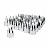 1 1/2" x 4 1/8" Chrome Plastic Spike Nut Cover - Push-On (60 Pack)