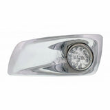 Kenworth T660 Front Bumper Light Bezel w/ 17 LED Reflector Watermelon Lights (Driver) - Amber LED/Clear Lens