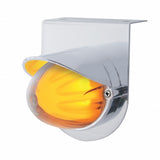 Stainless Light Bracket w/ 9 LED Dual Function "GLO" Watermelon Light & Visor - Amber LED/ Clear Lens