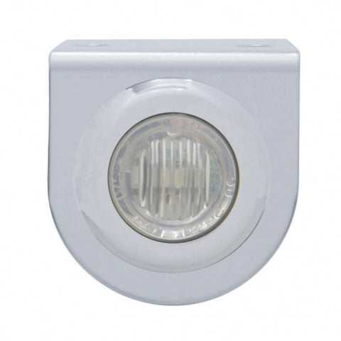 Stainless Light Bracket w/ 3 LED Mini Light - Red LED/Clear Lens