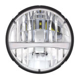 High Power LED 7" Headlight With White LED Single Function Light Bar