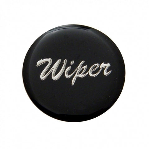 "Wiper" Glossy Dash Knob Sticker Only - Black