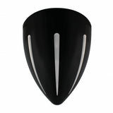 Black "Billet" Style Groove Headlight 9007 Bulb w/ Amber LED Halo Rim
