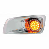 LED Kenworth T660 Dual Function Bumper Light w/ Visor - Clear Style w/ Amber Lens