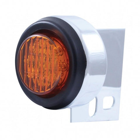 9 LED Mud Flap Hanger End Light w/ Grommet - Amber LED/Amber Lens