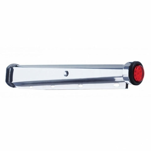 30" Heavy Duty Mud Flap Hanger w/ 9 LED Reflector End Cap & Grommet - Red LED/Red Lens